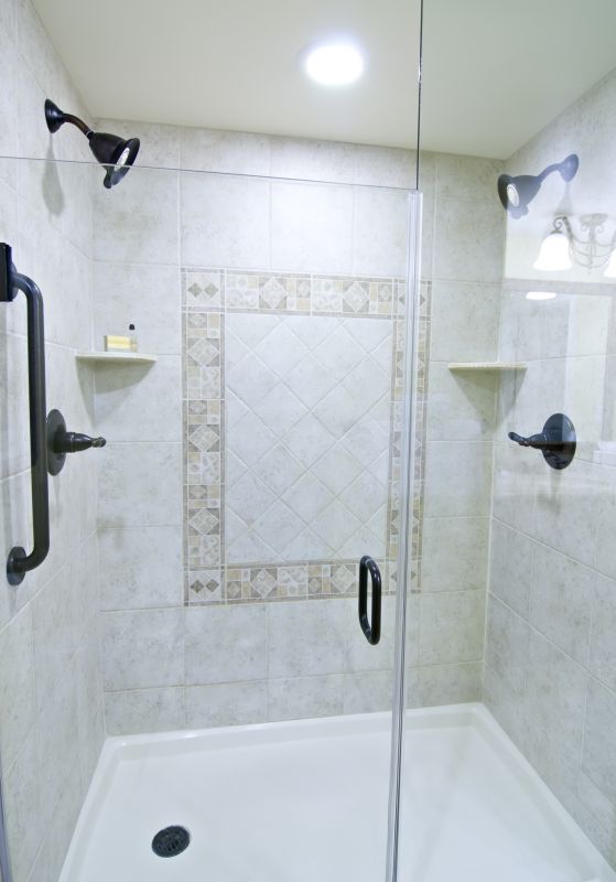 Elegant Shower with Tile Finish